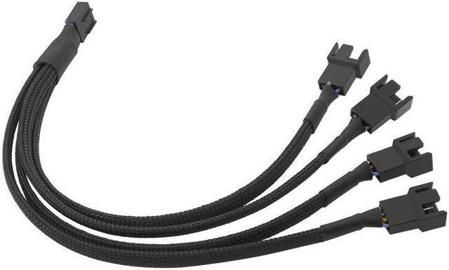 Alt view image 2 of 3 - Computer Motherboard 4-pin 1-to-4 Extension Cable,Fan PWM Temperature Control Extension Cable