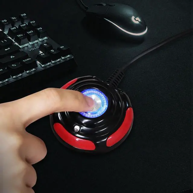 Alt view image 2 of 7 - Segotep On/Off Reset HDD Button 5.3FT Extension Cables for Desktop PC Computer Case Power Supply with Blue LED Lights Red