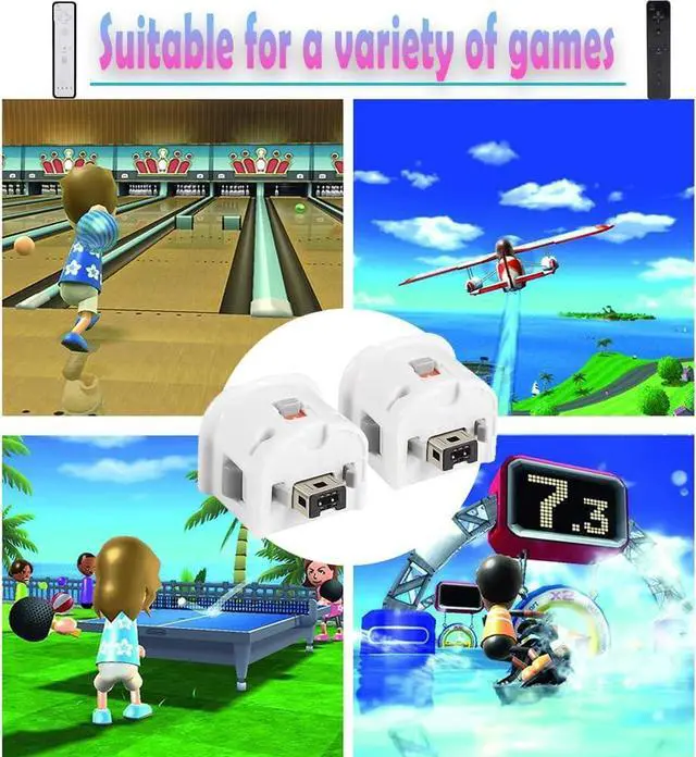 Alt view image 6 of 7 - Betrusami Wii Motion Plus Adapter,Tevodo 2 Pack Wii Motion Plus Attachment for Original Wii Remote Controller(White)