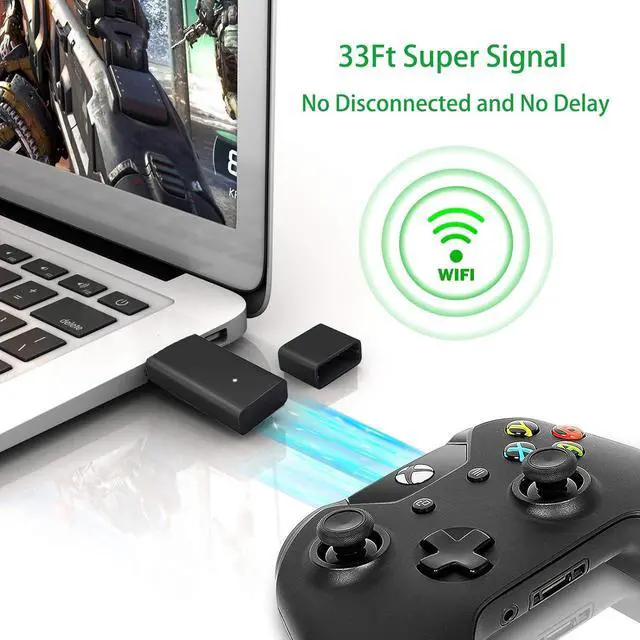 Alt view image 2 of 5 - Betrusami Wireless Adapter for Xbox Works for Windows 10 Compatible with Xbox One Controller, Xbox One X, Xbox One S and Elite Series Controller