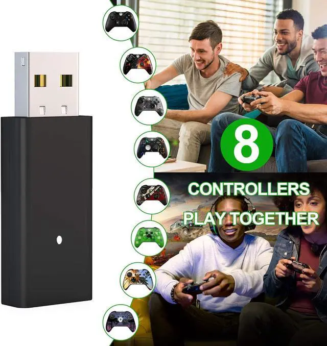 Alt view image 3 of 5 - Betrusami Wireless Adapter for Xbox Works for Windows 10 Compatible with Xbox One Controller, Xbox One X, Xbox One S and Elite Series Controller