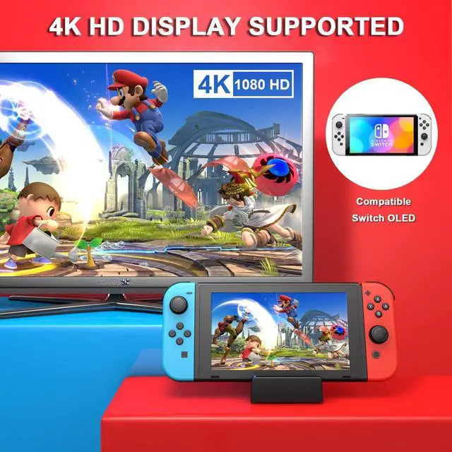 Alt view image 5 of 6 - Betrusami Switch Docking Station, Portable Replacement Charging Dock for Official Nintendo Switch with USB 3.0 Port