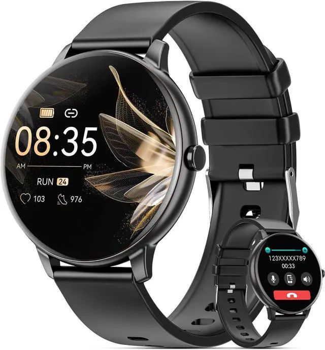 Main image of Smart Watch for Men Women (Answer/Make Calls), Smartwatch for Android iPhone, 1.39" Fitness Tracker with Heart Rate Blood Oxygen Sleep Monitor Pedometer (Black)