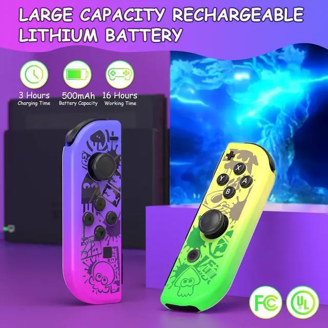 Alt view image 3 of 7 - Controller for Nintendo Switch, Switch Controllers Left and Right Support Vibration/6-Axis Gyroscope and Wake-up Function