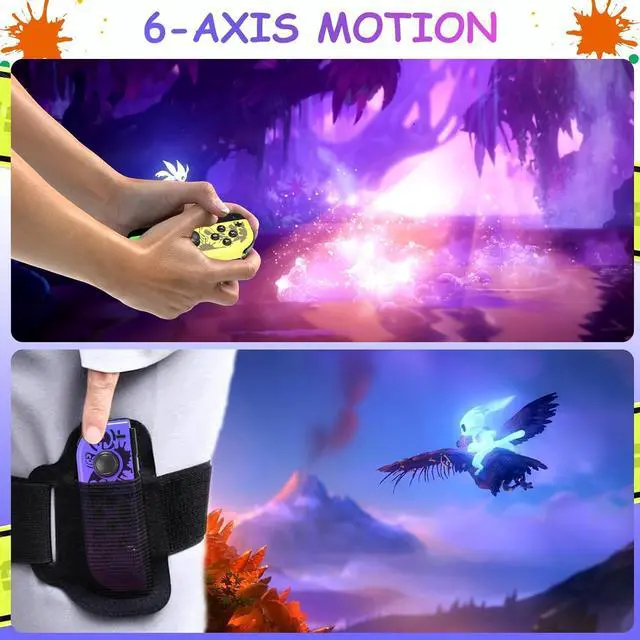 Alt view image 4 of 7 - Controller for Nintendo Switch, Switch Controllers Left and Right Support Vibration/6-Axis Gyroscope and Wake-up Function