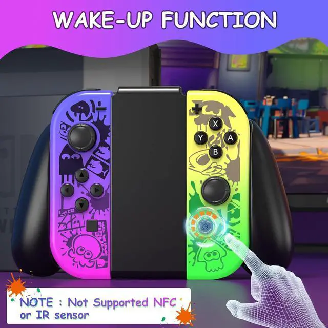 Alt view image 7 of 7 - Controller for Nintendo Switch, Switch Controllers Left and Right Support Vibration/6-Axis Gyroscope and Wake-up Function