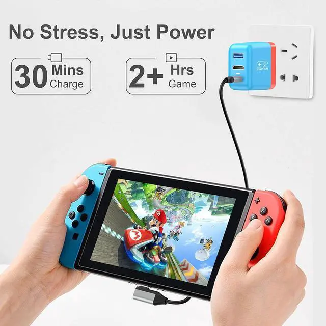 Alt view image 3 of 7 - Switch Dock Charger for Nintendo Switch/Switch OLED, 30W Portable TV Docking Station for Nintendo Switch with 4K@60Hz HDMI/USB2.0/USB-C 3.1 Charging Port, Portable Switch Dock Charger with USB-C Cable