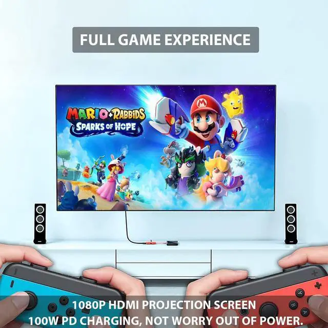 Alt view image 3 of 7 - Switch Dock,Docking Station Replacement with1080P 4K HDTV,3.0 USB & Thunderbolt Port (Red)