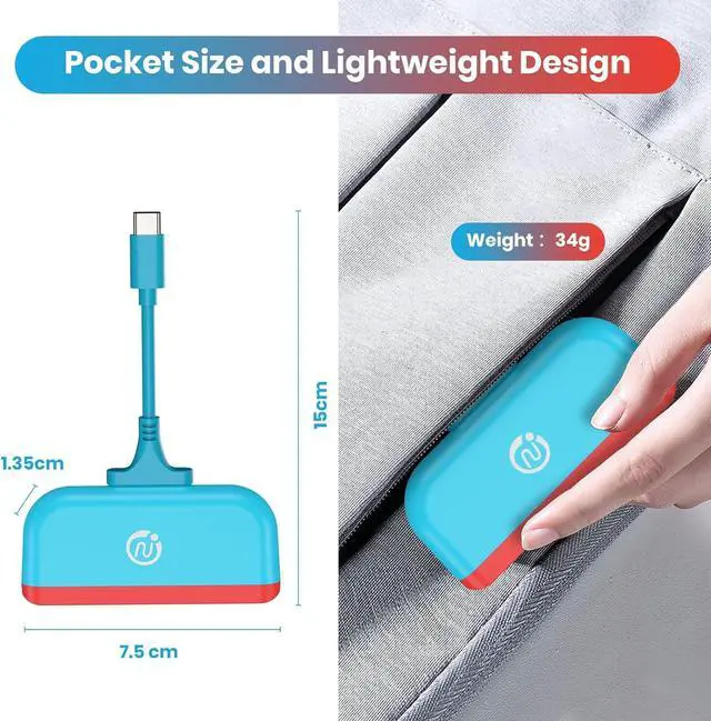 Alt view image 6 of 6 - Switch Dock for Nintendo, Switch Docking Station for TV, Type C to 4K HDMI Hub Switch TV Adapter Portable Travel PD Charging Dock for Nintendo Switch OLED/Steam Deck/Samsung DeX