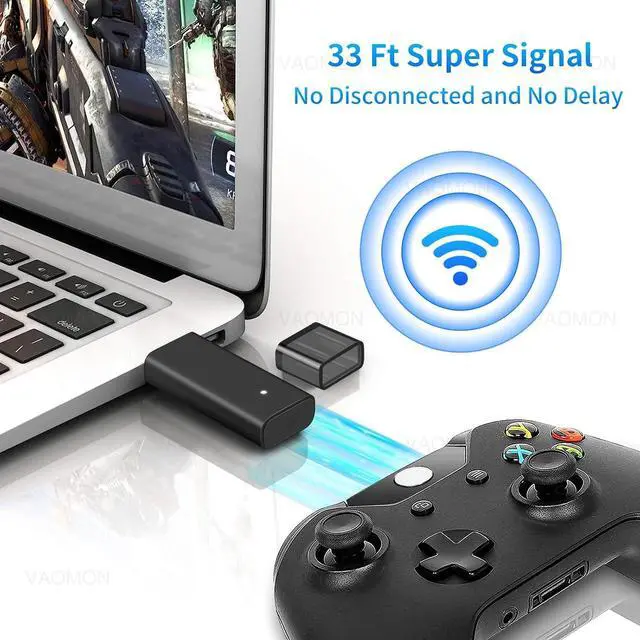 Alt view image 4 of 6 - Wireless Adapter for Xbox One Controller & Xbox one X/S&Xbox One Elite Series Controller,USB Wireless Gaming Receiver Adapter for Windows 11/10/8.1/8/7
