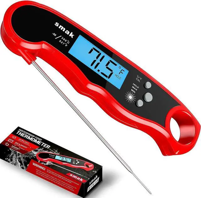 Main image of Digital Instant Read Meat Thermometer - Waterproof Kitchen Food Cooking Thermometer with Backlight LCD - Best Super Fast Electric Meat Thermometer Probe for BBQ Grilling Smoker Baking Turkey