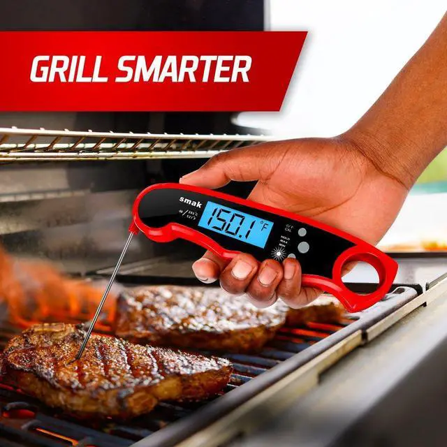 Alt view image 7 of 7 - Digital Instant Read Meat Thermometer - Waterproof Kitchen Food Cooking Thermometer with Backlight LCD - Best Super Fast Electric Meat Thermometer Probe for BBQ Grilling Smoker Baking Turkey