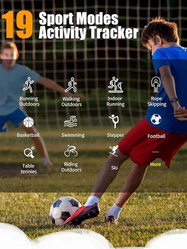 Alt view image 3 of 7 - Kids Smart Watch for Boys Girls,Kids Fitness Tracker Smartwatch with Heart Rate Sleep Monitor,Waterproof Pedometer Activity Tracker for Android iPhone, Birthday Present