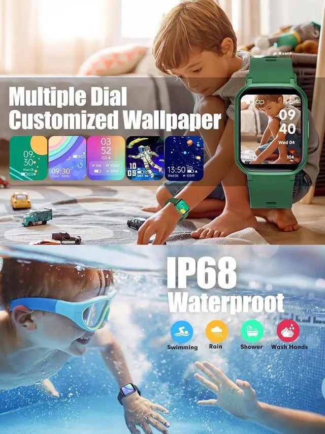 Alt view image 7 of 7 - Kids Smart Watch for Boys Girls,Kids Fitness Tracker Smartwatch with Heart Rate Sleep Monitor,Waterproof Pedometer Activity Tracker for Android iPhone, Birthday Present