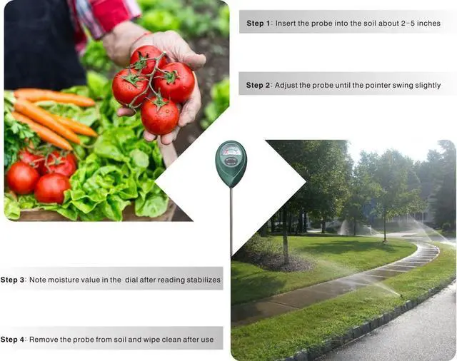 Alt view image 3 of 5 - Soil Moisture Meter Sensor,Plant Water Monitor,Hygrometer for Gardening, Farming, No Batteries Required