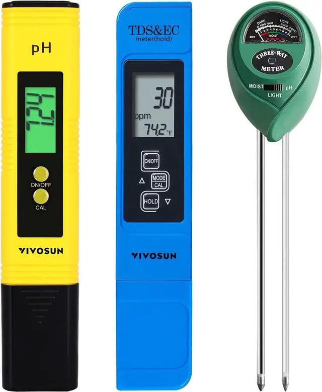 Main image of PH Meter TDS Meter and Soil Tester Combo