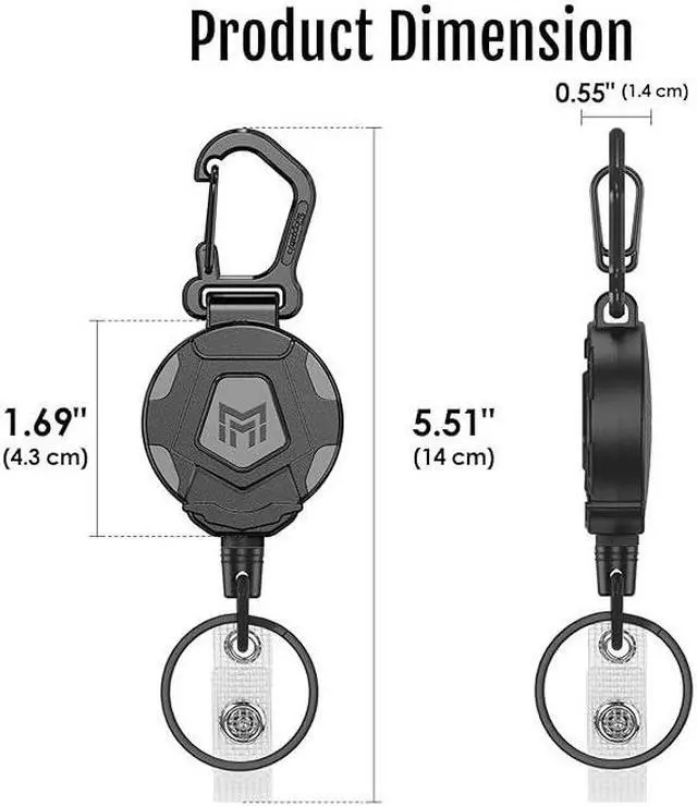 Alt view image 5 of 5 - Metal Retractable Keychain