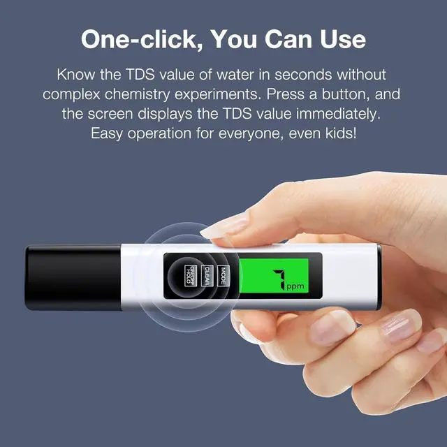 Alt view image 6 of 6 - 2024 All-New 4 in 1 Tds Meter Digital Water Tester - Accurate and Reliable TDS EC & Temperature(°C,°F) Meter - 0-9990ppm - Professional Testing for Drinking Water, RO/DI System, Aquariums, Pool, etc.