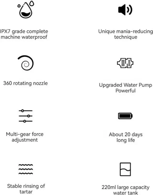 Alt view image 3 of 7 - Water-Flosser-Teeth-Cleaner, Rechargeable - Waterproof, Portable Cordless Dental Oral Irrigator, Water flossers for Teeth, 3 Modes 4 Nozzles, for Home&Travel Sliver (sliver)