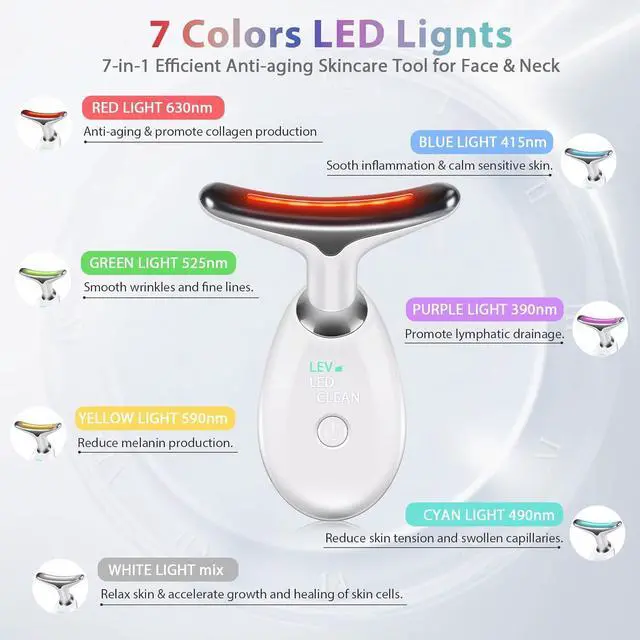 Alt view image 2 of 7 - 3-IN-1 Anti rinkles Facial Massager for Face and Neck, Face  culpting Tool with 7 Color, Skin ejuenation Beauy Device, At-home Face Tool for Skin Care