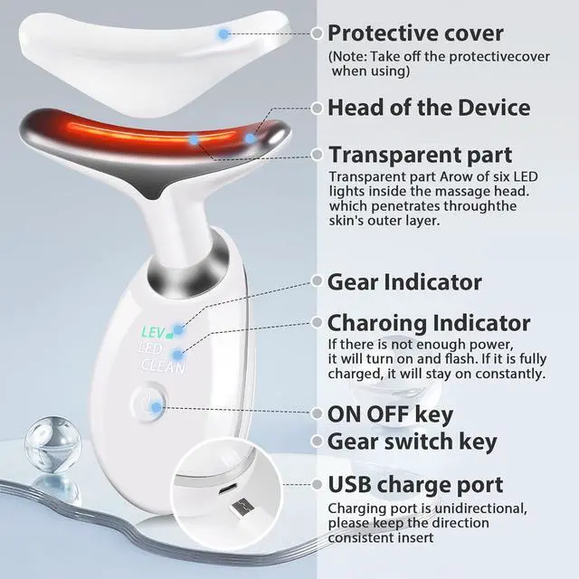 Alt view image 5 of 7 - 3-IN-1 Anti rinkles Facial Massager for Face and Neck, Face  culpting Tool with 7 Color, Skin ejuenation Beauy Device, At-home Face Tool for Skin Care