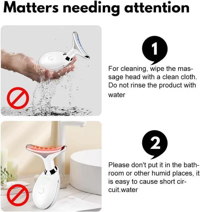 Alt view image 4 of 7 - Facial and Neck Massager, Face Massager Tool with 3 Modes (White)