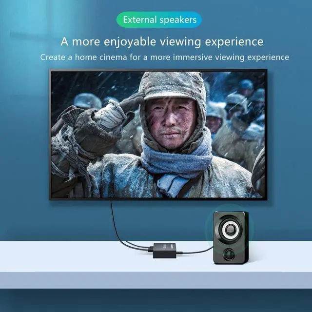 Alt view image 4 of 6 - HDMI ARC Audio Extractor 192KHz, HDMI ARC Adapter with 3.5mm Audio and L/R Stereo Audio for HDTV Soundbar Speaker Amplifier