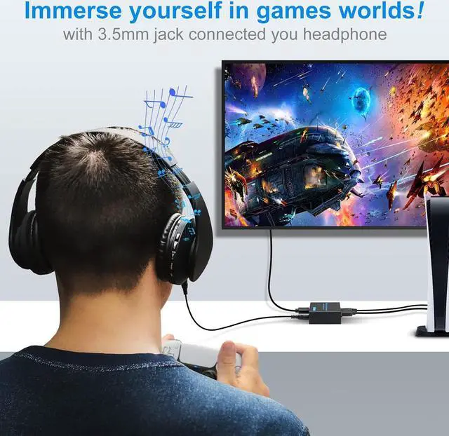 Alt view image 4 of 7 - HDMI Audio Extractor 4K x 2K@30Hz HDMI to Optical 3.5mm L/R AUX Audio Adapter Splitter Converter Supports HDCP 3D DTS 5.1 PCM