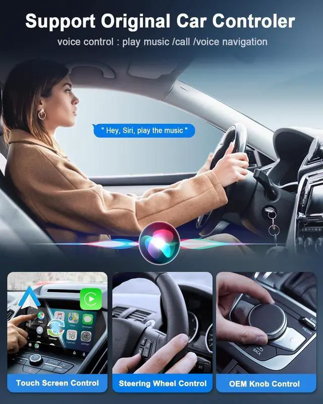 Alt view image 5 of 6 - Wireless Android Auto Adapter, Android Auto Wireless Dongle Converts Wired Android Auto to Wireless, Android Auto Bluetooth Adapter 5Ghz WiFi Auto-Connect, Android Auto Car Adapter for Cars After 2017