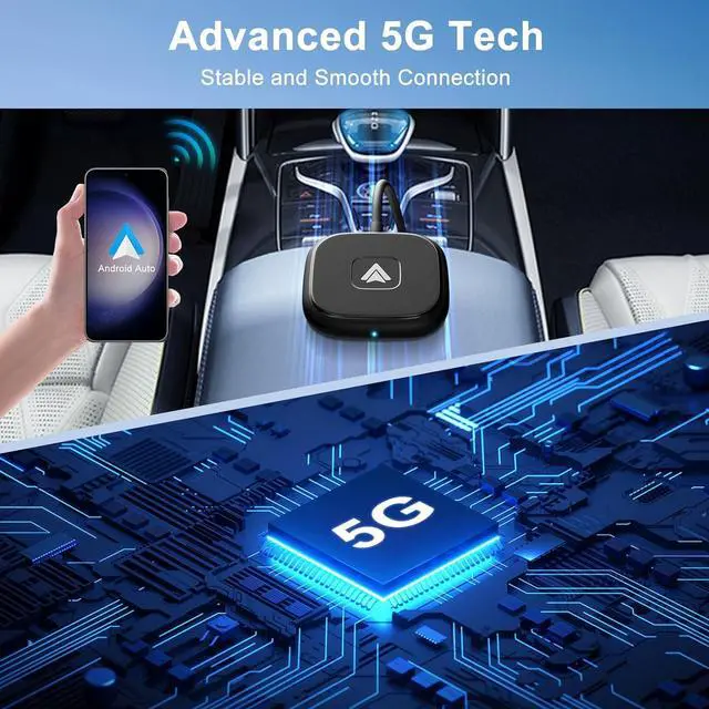 Alt view image 3 of 7 - Android Auto Wireless Adapter,Wireless Android Auto Car Adapter/Dongle Plug and Play for Factory Wired Android Auto in All Cars - Low Latency and Easy to Install