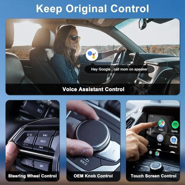 Alt view image 6 of 7 - Android Auto Wireless Adapter,Wireless Android Auto Car Adapter/Dongle Plug and Play for Factory Wired Android Auto in All Cars - Low Latency and Easy to Install