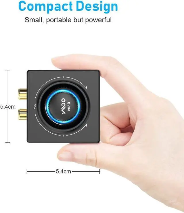 Alt view image 4 of 7 - Bluetooth 5.0 Receiver for Home Stereo, RCA 3.5mm Jack AUX HiFi Audio Adapter, Stereo Receiver with Volume Adjustment Receiving Music from Phone/Tablet/PC to Speaker/Subwoofer/Soundbar Home Stereo