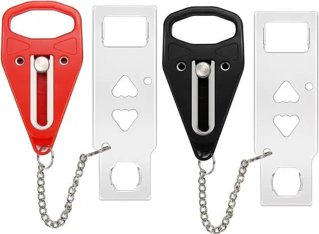 Main image of Portable Door Lock 2Pack Extra Lock for Additional Privacy and Safety in Home,Hotel and Apartment,Prevent Unauthorized Entry,Protect Family Security in Traveling,Home,Bedroom,Hotel,Apartment,AirBNB
