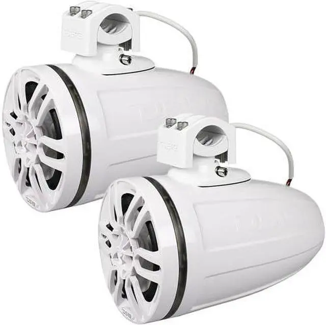 Main image of DS18 6.5" Marine Tower Speakers White Hydro Series RGB 370 Watts Max NXL-X6TP/WH
