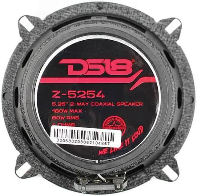 Alt view image 3 of 3 - DS18 Elite 5.25" 2 Way Coaxial Speakers 180 Watts 4 Ohm ZXI Series ZXI-5254 Pair