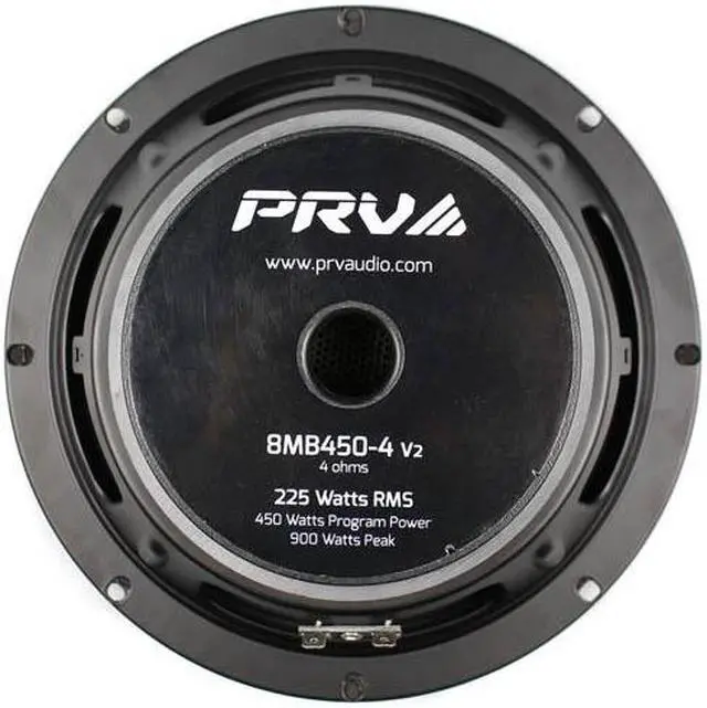 Alt view image 3 of 7 - PRV AUDIO 8MB450-4 v2 8" Mid Bass 4 ohms Pro Audio Speaker 93.5dB 450 Watts 2" VC (Single)