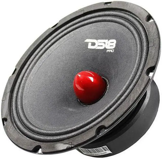 Alt view image 2 of 4 - ds18 pro-gm8.4b loudspeaker - 8", midrange, red aluminum bullet, 580w max, 4 ohms,1.5" kapton vc premium quality audio door speakers for car or truck stereo sound system (1 speaker)