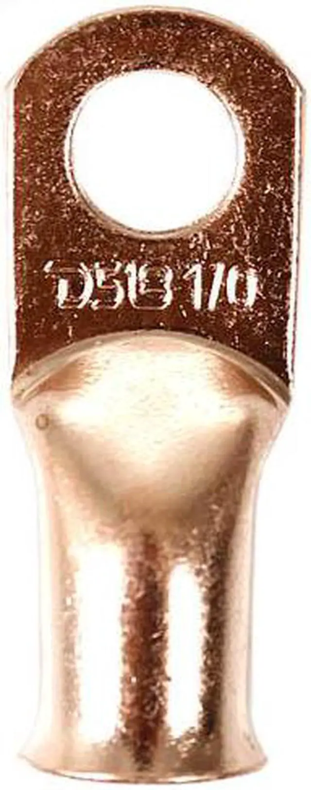Alt view image 2 of 6 - DS18 1/0 Gauge Copper Ring Terminals Lug Wire Connector Pack of 10 CCL1/0 10X