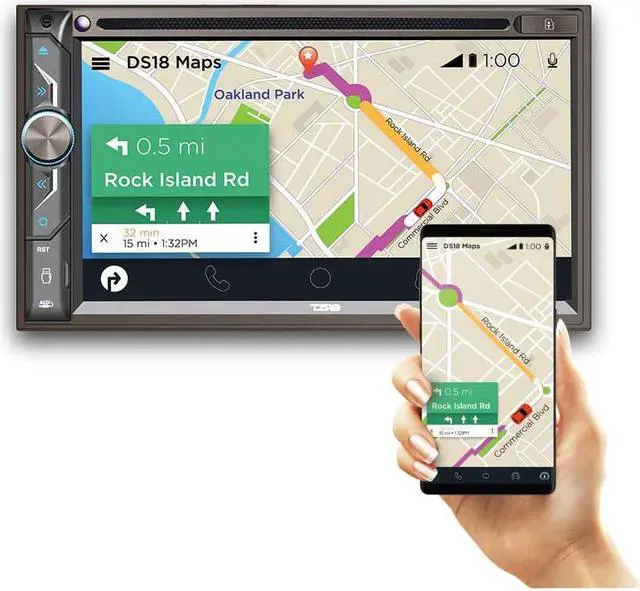 Alt view image 10 of 18 - Ds18 - Ddx6.9Ml - 6.9" Touchscreen Double-Din Headunit With Bluetooth And Usb