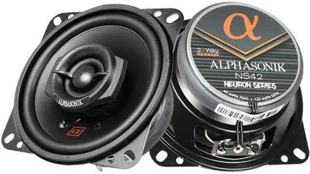 Alt view image 8 of 10 - Alphasonik NS42 Neuron Series 4" 120 Watts 2-Way Full Range Car Audio Speaker (Pair)