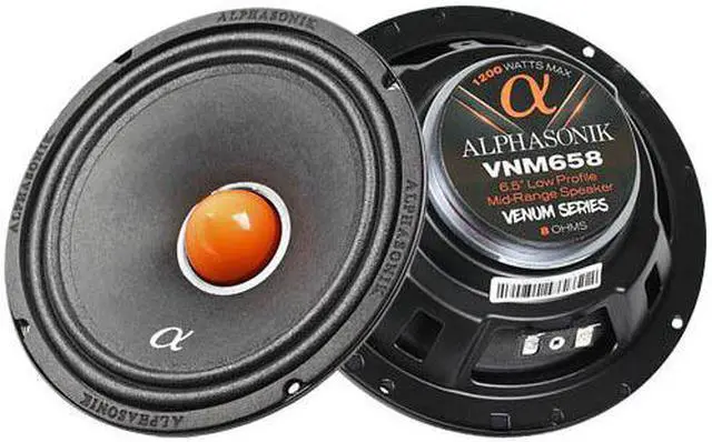 Alt view image 7 of 9 - Alphasonik VNM658 Venum Series 6.5" Midrange Speakers Low Profile 1200W 8 Ohm Pair