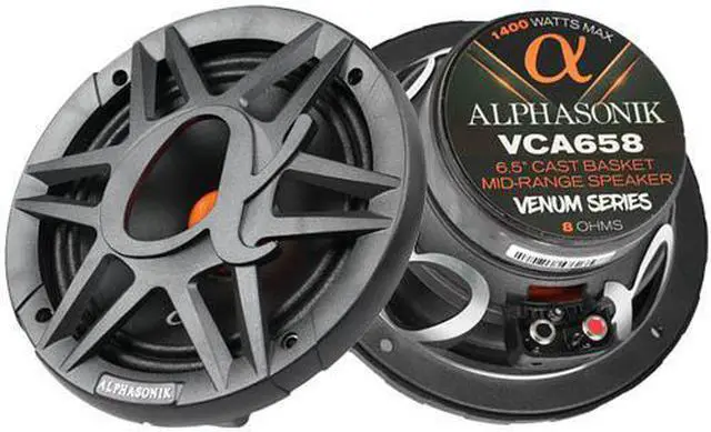 Alt view image 2 of 10 - Alphasonik VCA658 Venum Series 6.5" Midrange Speakers 1400 Watts Max 8 Ohm (Pair)
