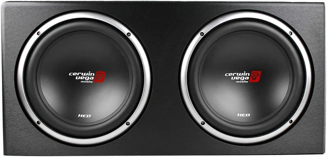 Alt view image 7 of 8 - Cerwin Vega - XE12DV - CERWIN-VEGA(R) MOBILE XE12DV XED Series XE12DV Dual 12-Inch Subwoofers in Loaded Enclosure