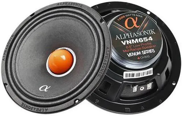 Alt view image 7 of 9 - Alphasonik VNM654 Venum Series 6.5" Midrange Speakers Low Profile 1200W 4 Ohm Pair