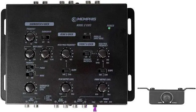 Main image of Memphis Audio 3 Way Electronic Crossover w Remote Level Control CX23 Processor