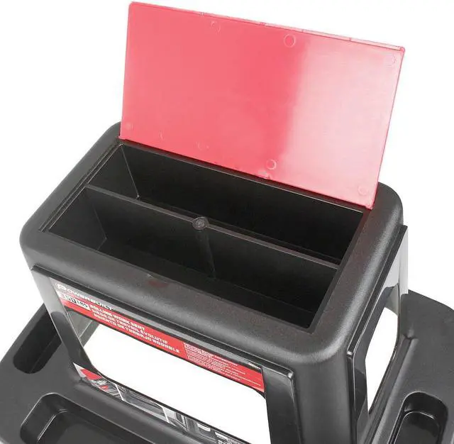Alt view image 17 of 18 - Powerbuilt Sturdy Heavy Duty Injection Rolling Storage Tray Work Seat - 620526