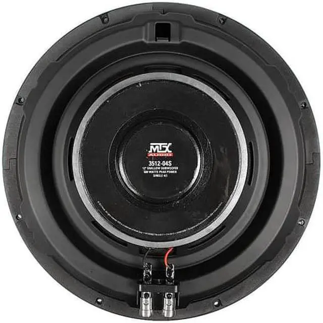 Alt view image 10 of 10 - MTX 3512-04S 12" 600 Watt Shallow Mount Car Audio Subwoofer Slim Sub SVC 4-ohm