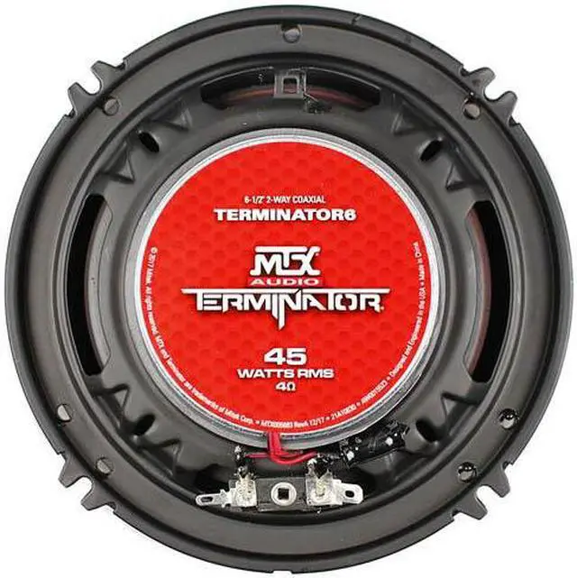 Alt view image 19 of 19 - mtx terminator6 45 watt rms 2 way polypropylene coaxial car speakers, pair