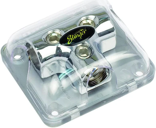 Alt view image 5 of 6 - Stinger Power/Ground 0 Gauge AWG Car Stereo Amp Wire Distribution Block 0G