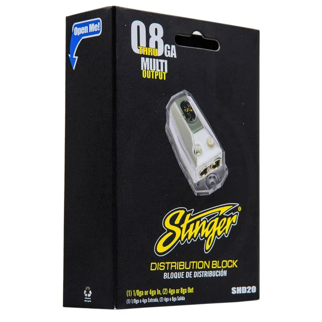 Alt view image 14 of 14 - Stinger SHD20 Non Fused Power Distribution Block 1 in - 2 out Series Multi-Gauge